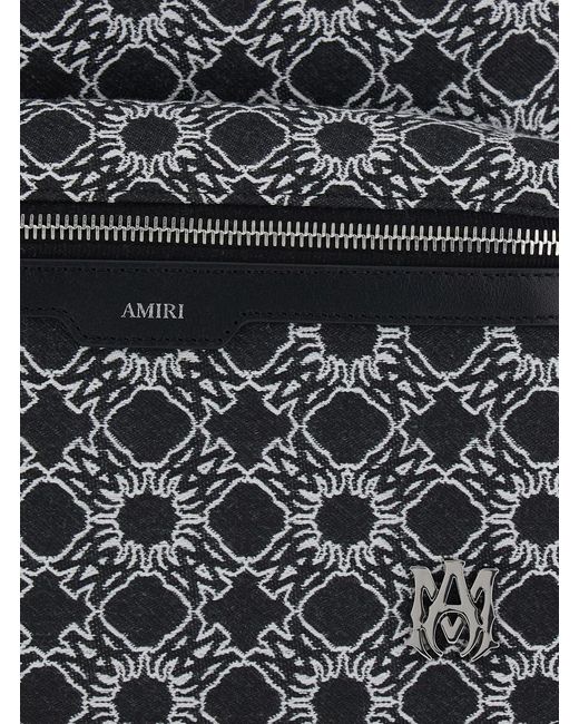 Amiri Gray Backpack Ma Quad Tech Fabric Backpacks for men