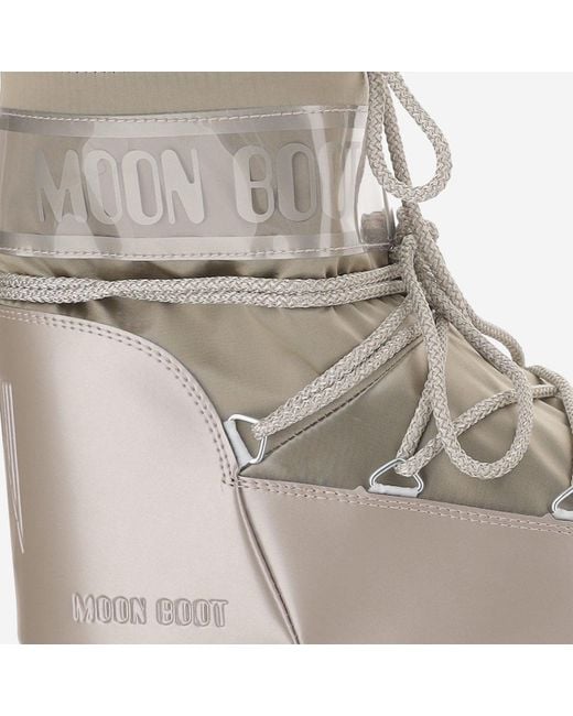 Moon Boot Gray Ankle Boots Icon Low Glance Nylon