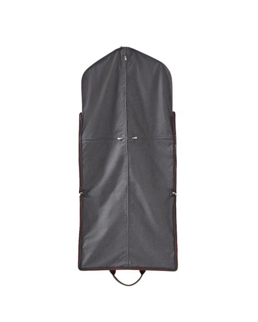 Brunello Cucinelli Gray Garment Bag Techno Fabric Leather Polyester Accessory for men