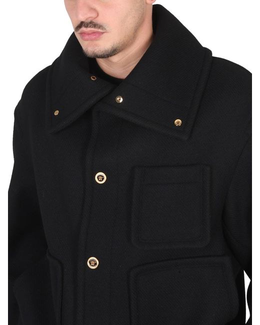 Versace Black Medusa Wool Blouse Jacket for men