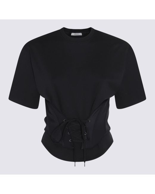 Mugler Black Cotton T-Shirt