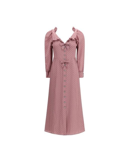 Alessandra Rich Pink Silk Casual Dress