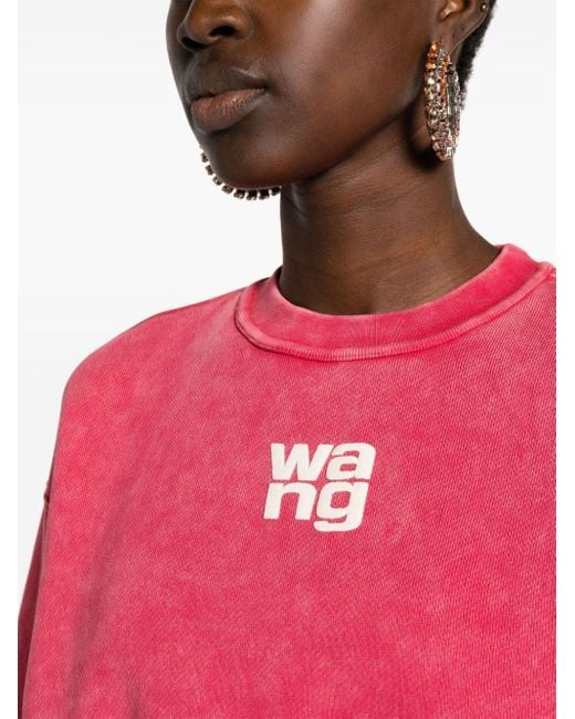 Alexander Wang Felpa Girocollo in Pink Lyst UK