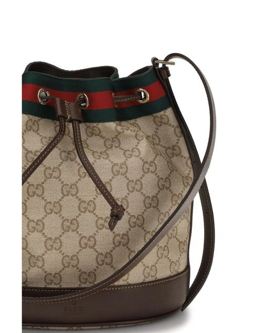 Gucci Black Venice Mini Bucket Bag Cotton; Linen; Polyurethane Handbags