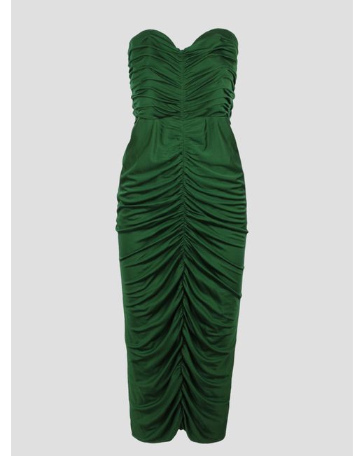 Costarellos Green Aveline Silk-Blend Jersey Dress