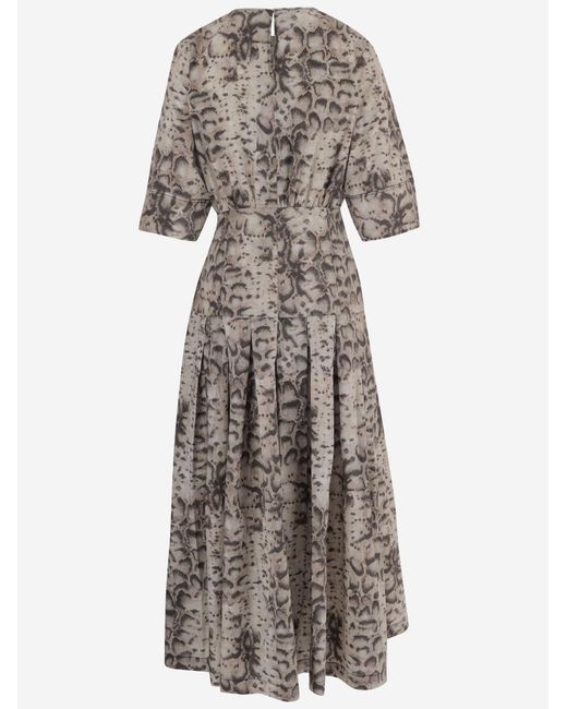 Pinko Gray Cotton Dress