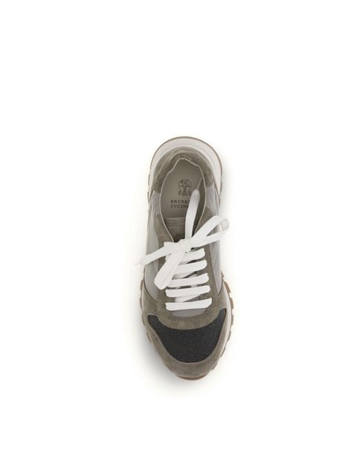 Brunello Cucinelli White Sneakers Upper: Polyester Trainers