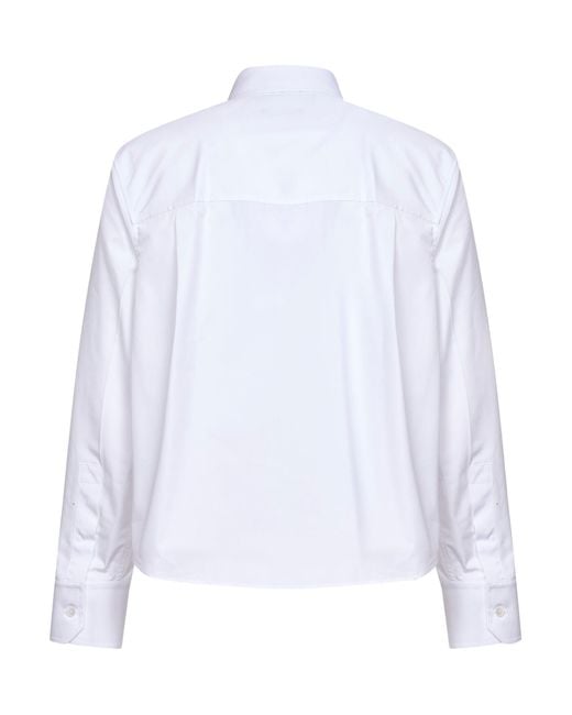 Gucci White Cotton Poplin Shirt With Patch Pockets for men