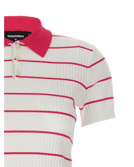 DSquared² Multicolor 'Striped' Polo Shirt