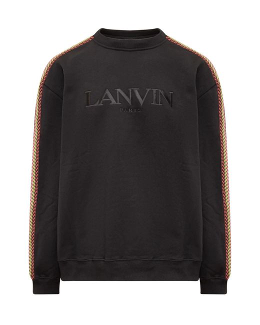 Lanvin Black Side Curb Oversized Sweatshirt for men