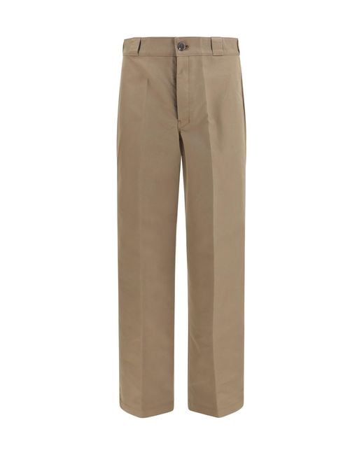 Prada Natural Technical Wide-Leg Pants Canvas Cotton; Polyamide for men