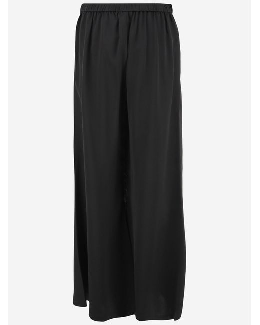 By Malene Birger Black Pants Lucee Flared Acetate Trousers