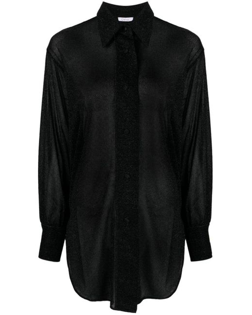 Oseree Black Camicia Lumiere Long