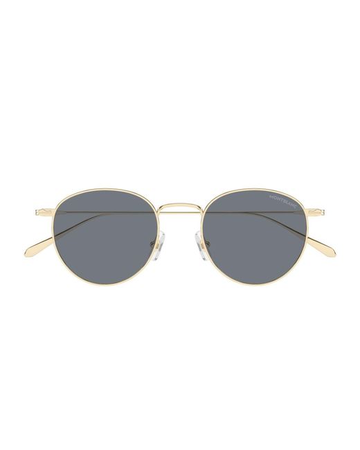 Montblanc Gray Mb0473S Linea Nib Metallo Sunglasses for men