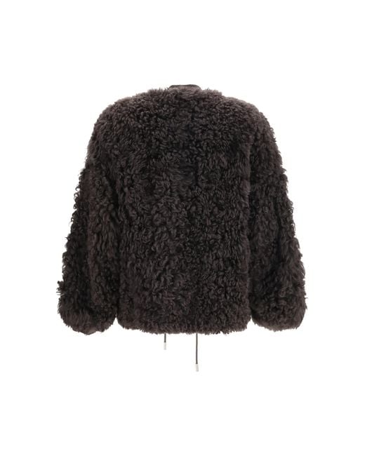 S.w.o.r.d 6.6.44 Black Sword 6.6. Teddy-Effect Faux Fur Jacket Calf Leather Bos Taurus Furs