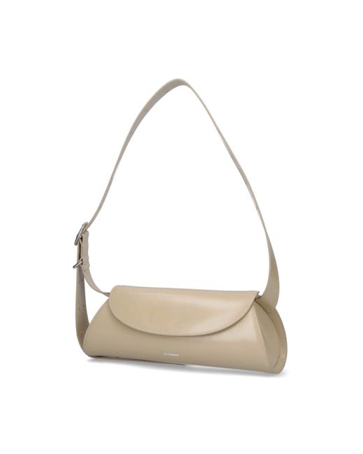 Jil Sander White Small Shoulder Bag Cannolo