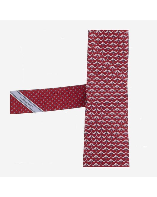 Ferragamo Red Tie Silk Ties & Bow for men