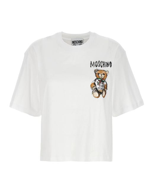 Moschino White Teddy Bear T-shirt