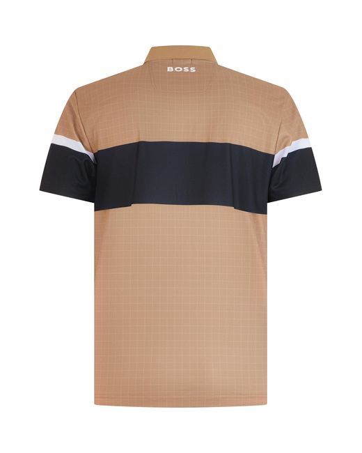 Boss Black Short-Sleeve Polo Shirt Technical Fabric Medium Polyester for men