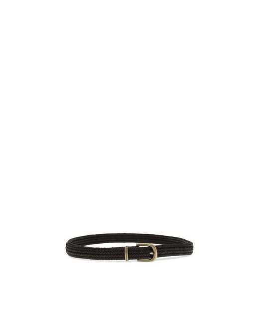 Brunello Cucinelli Black Calf Leather Bos Taurus Regular Belt