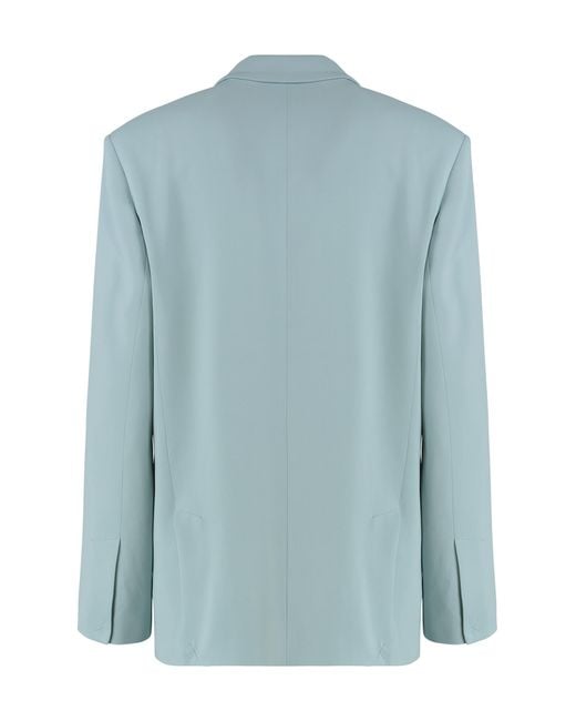 Pinko Blue Single-Breasted One Button Jacket Polyester Blazers