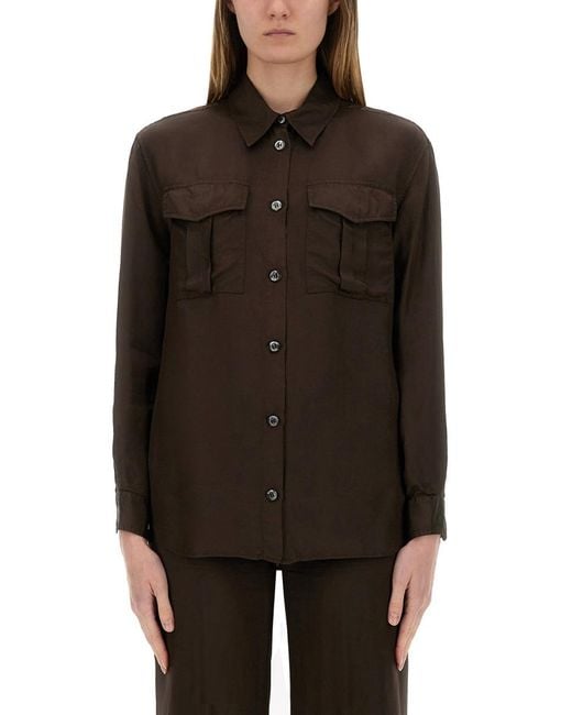 Aspesi Black Relaxed Fit Shirt Viscose