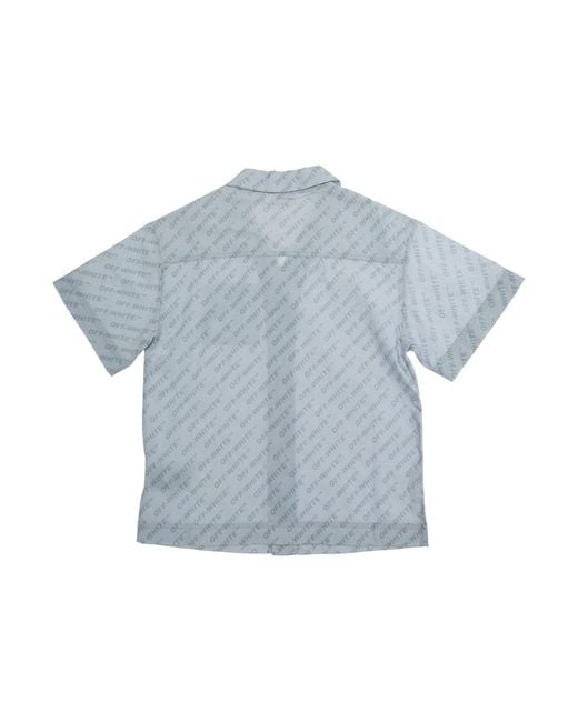 Off-White c/o Virgil Abloh Blue Shirt Cotton For Kids for men