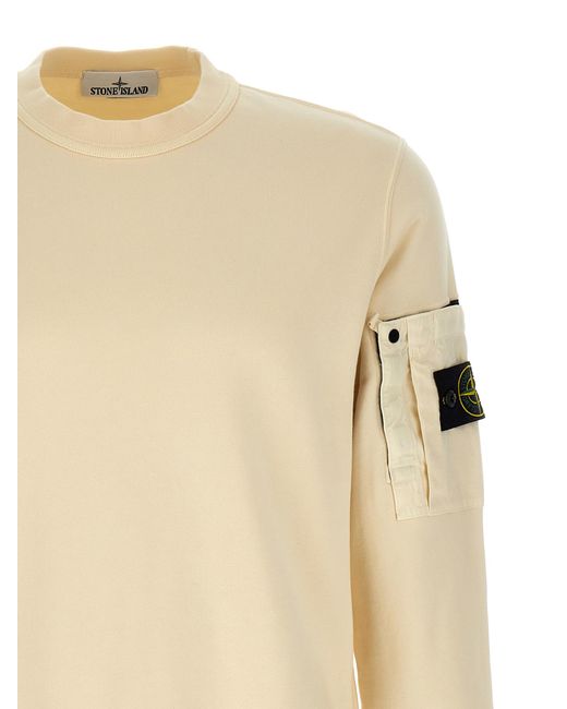 Stone Island Natural Logo Badge Sweatshirt for men