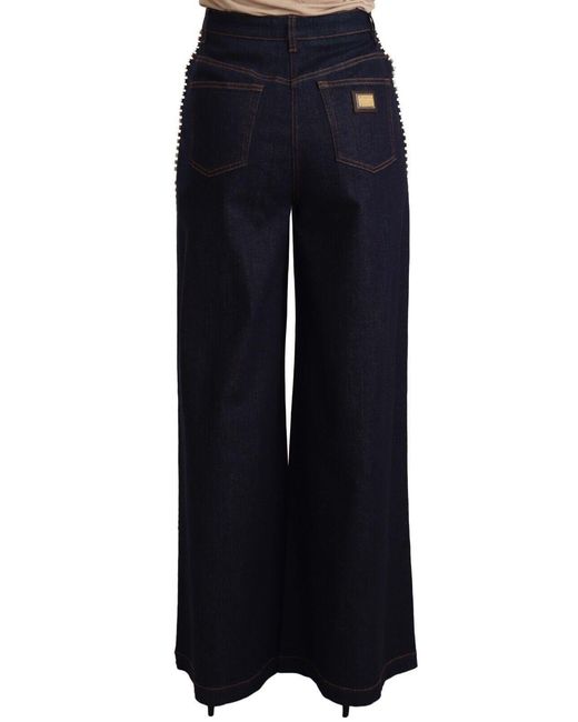 Dolce & Gabbana Blue Elegant Dark Flare Denim Jeans