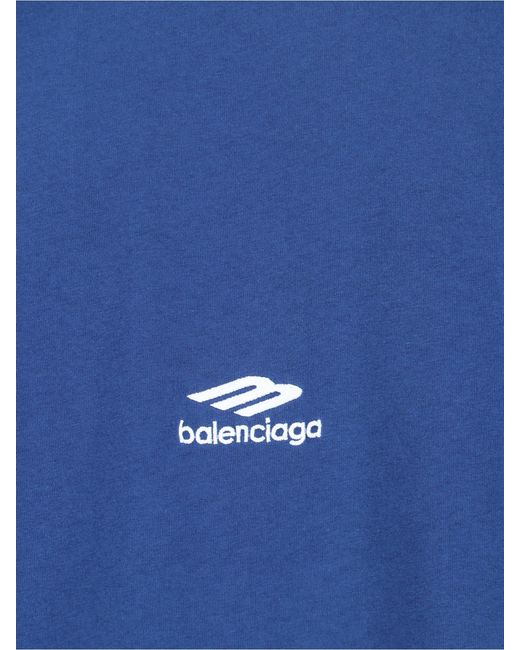 Balenciaga Blue Oversized T-Shirt for men