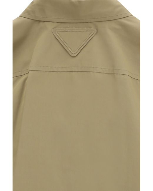 Prada Green Cotton Poplin Shirt