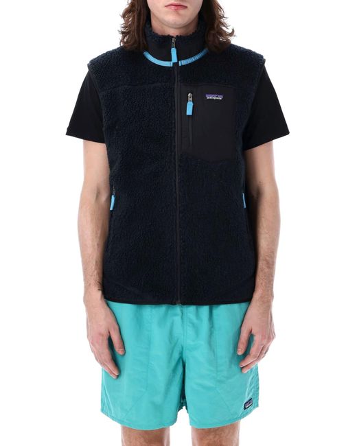 Patagonia Blue Classic Retro-X Fleece Vest for men