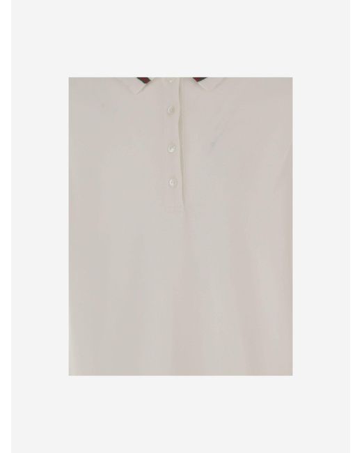 Gucci White Dress Stretch Cotton