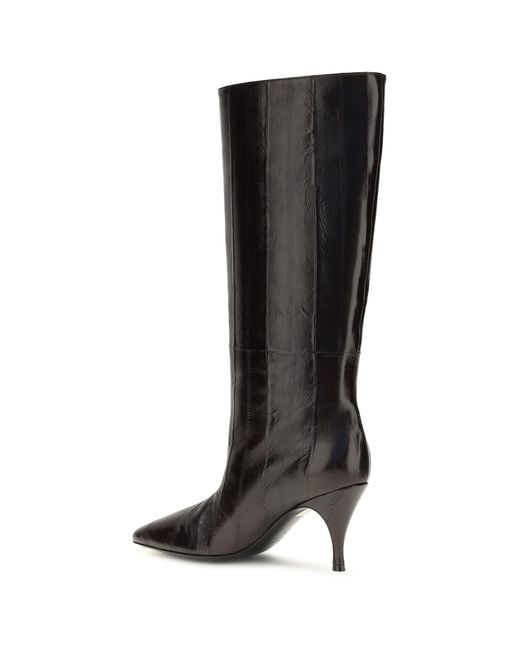 Herbert Levine Black Tall Leather Boots