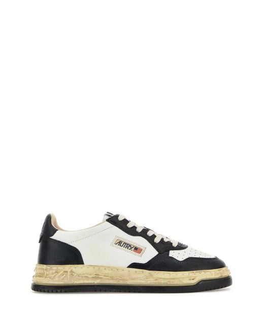Autry White Two-Tone Leather X Maison Mihara Yasuhiro General Scale Supvint Sneakers for men