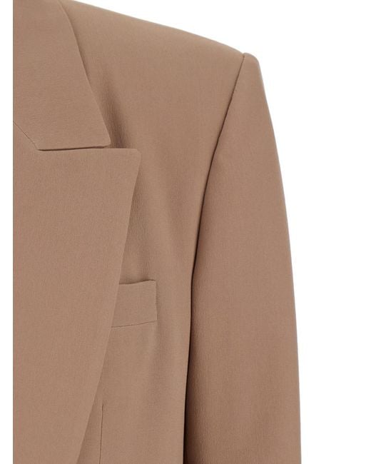 Saint Laurent Brown Single-Breasted Jacket With Peak Lapels