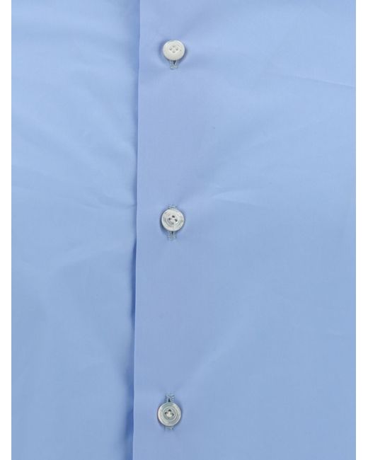 Finamore 1925 Blue Milano-zante Shirt for men