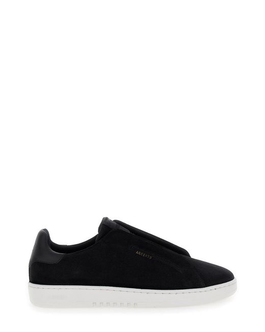 Axel Arigato Black Low Sneakers Dice Laceless Suede Recycled Polyester Trainers for men