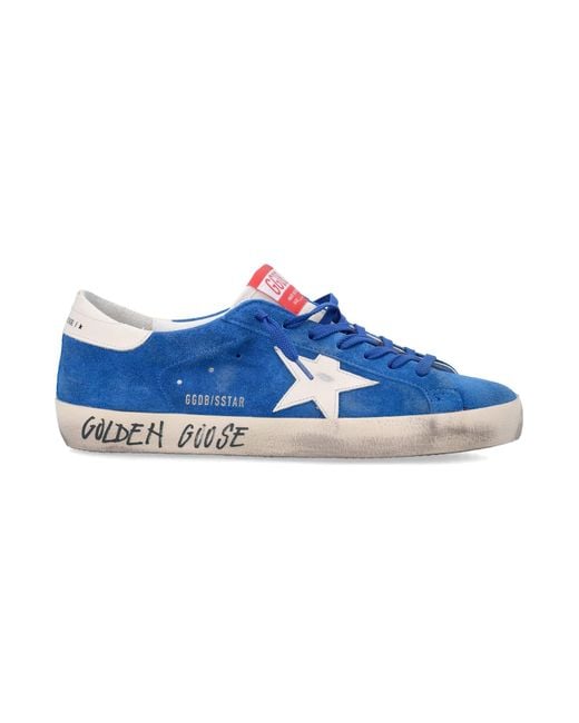 Golden Goose Deluxe Brand Blue Super-Star Sneakers for men