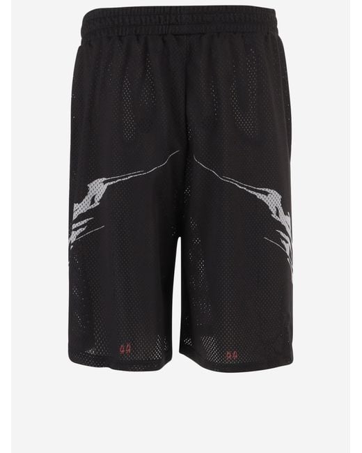 44 Label Group Black Y2K Cotton Shorts for men