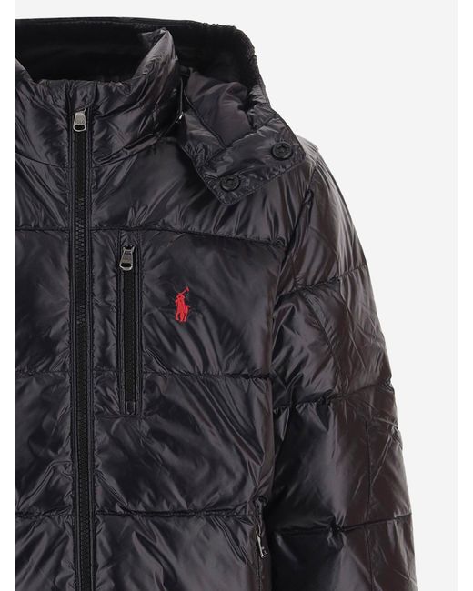 Polo Ralph Lauren Black Puffer Jacket Nylon for men