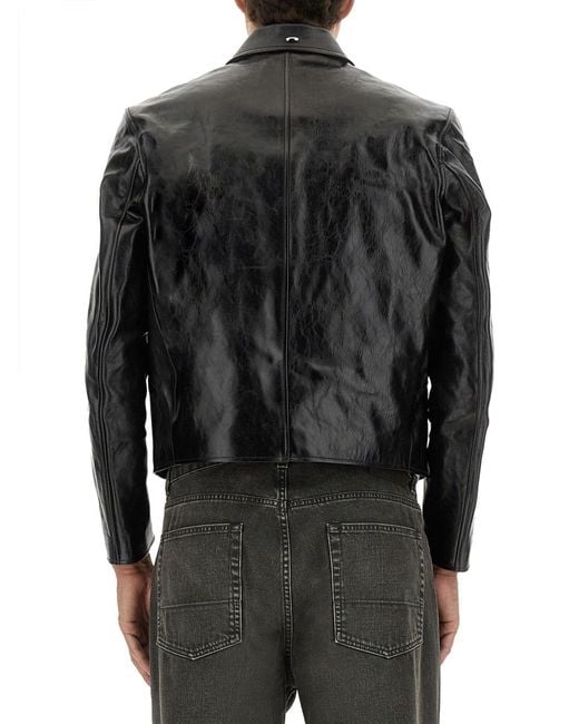 Our Legacy Black Mini Leather Jacket for men