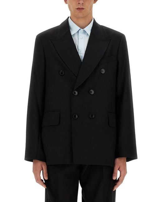 Our Legacy Black Double-Breasted Blazer Jacket for men