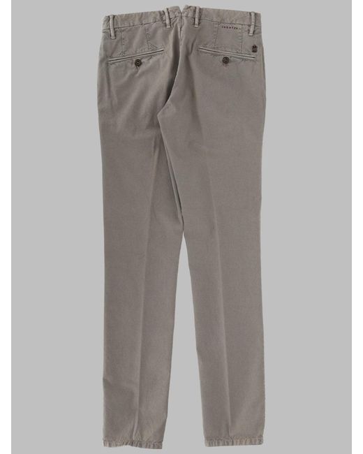 Incotex Gray Jeans With Patch Logo, Cotton Trousers for men