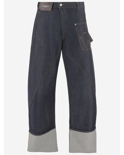 J.W. Anderson Blue Turn-Up Hem Jeans Cotton for men