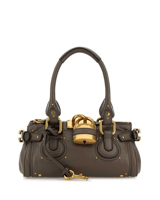 Chloé Metallic Mud Small Paddington Handbag