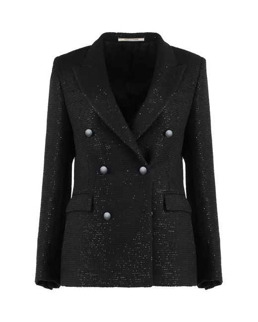 Tagliatore Black Blazer Sequin Polyamide Blazers