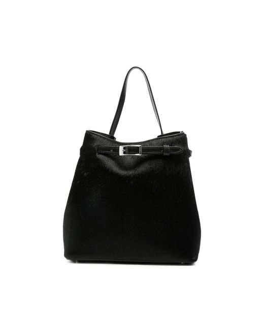 Elleme Black Small Belt Tote Bag
