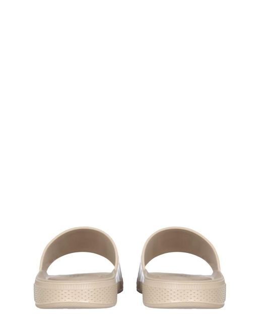 Telfar White Rubber Slide Sandals