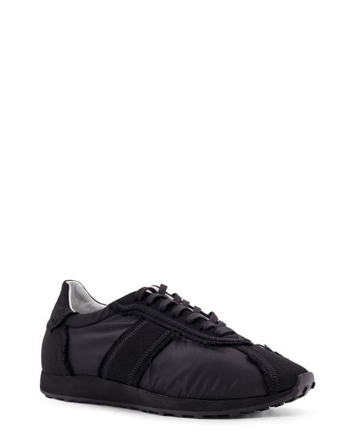 The Row Black Mica Nylon Sneakers With Fabric Inserts